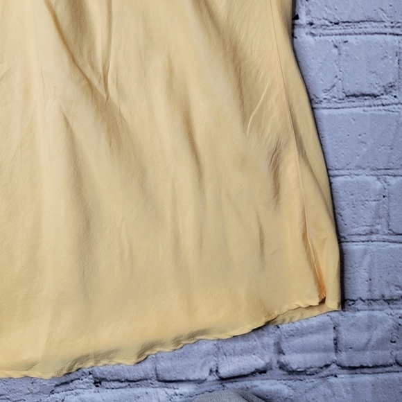 Sincerely Jules for Bandier The Laurel Bias Skirt Silk In Vintage Yellow NWT L - Picture 5 of 10